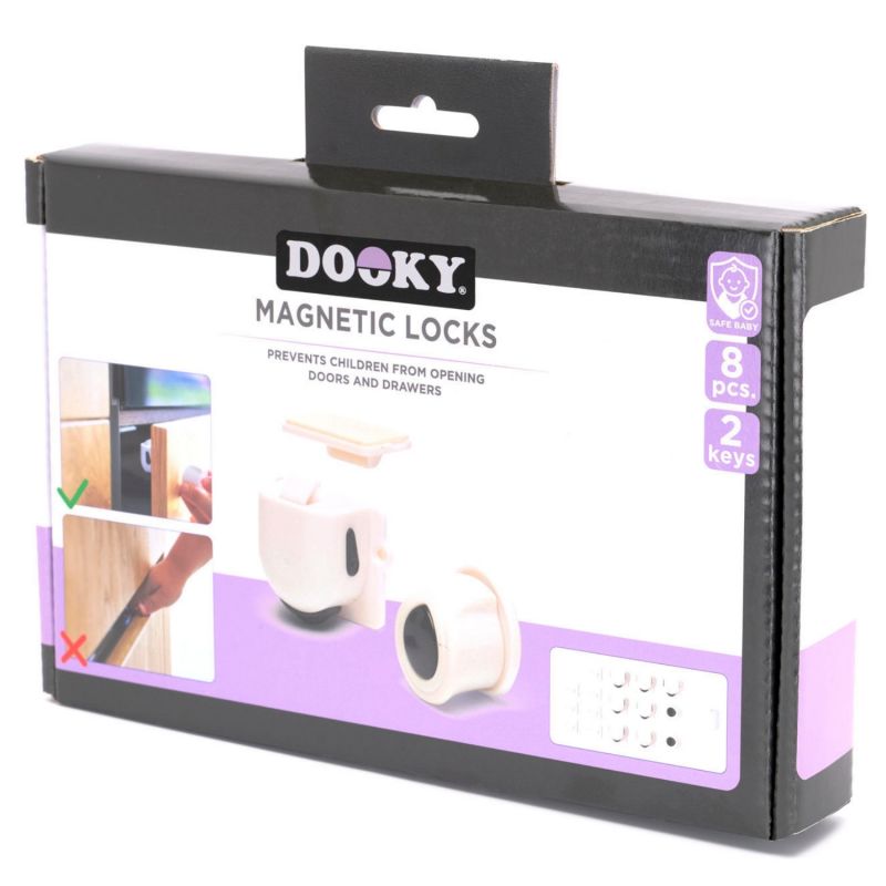 Cadenas magnétiques de sécurité (8 verrous + 2 Clefs) Dooky Packaging 6
