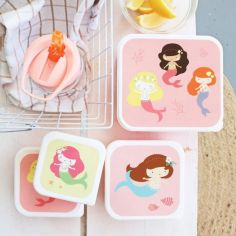 Lot de 4 boîtes à goûter Sirène