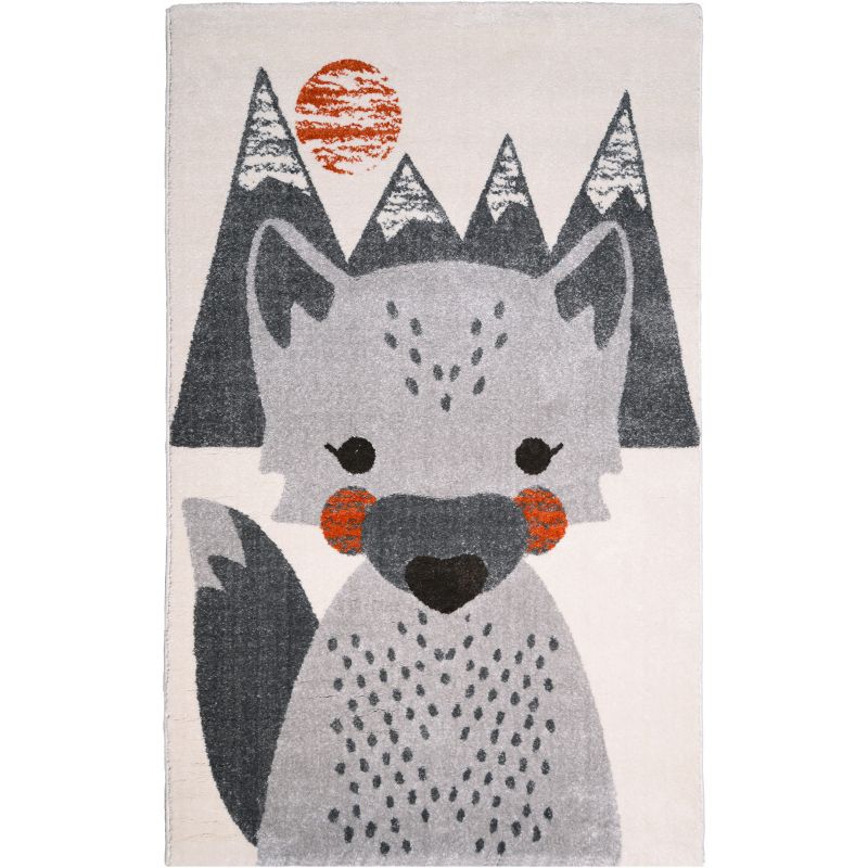 Tapis lavable enfant Mr Fox renard (100 x 150 cm) Nattiot