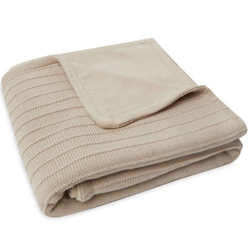 Couverture polaire en coton bio Pure Knit Nougat (75 x 100 cm) Jollein
