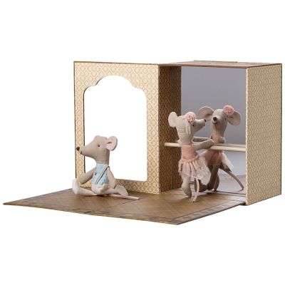 Studio de danse avec petite sœur et petit frère Souris Maileg