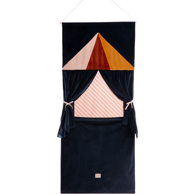 Théâtre de marionnette en velours Night Blue Nobodinoz