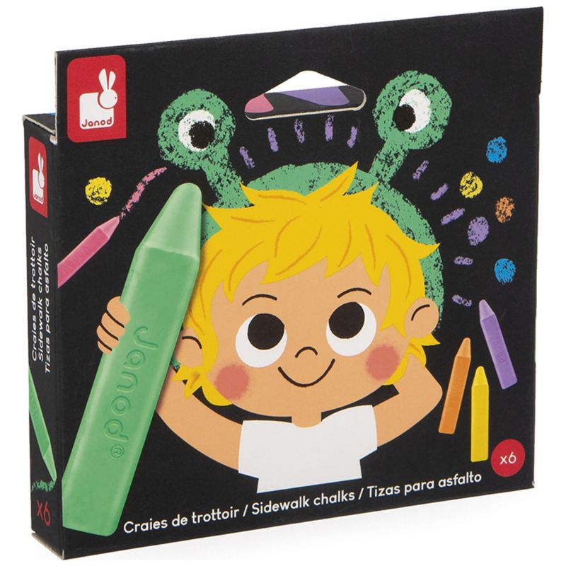 Lot de 6 craies de trottoir Janod Produit 1