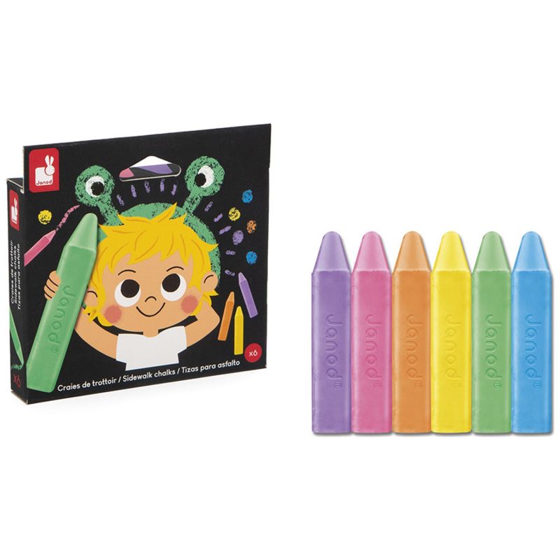 Lot de 6 craies de trottoir Janod Packaging 4