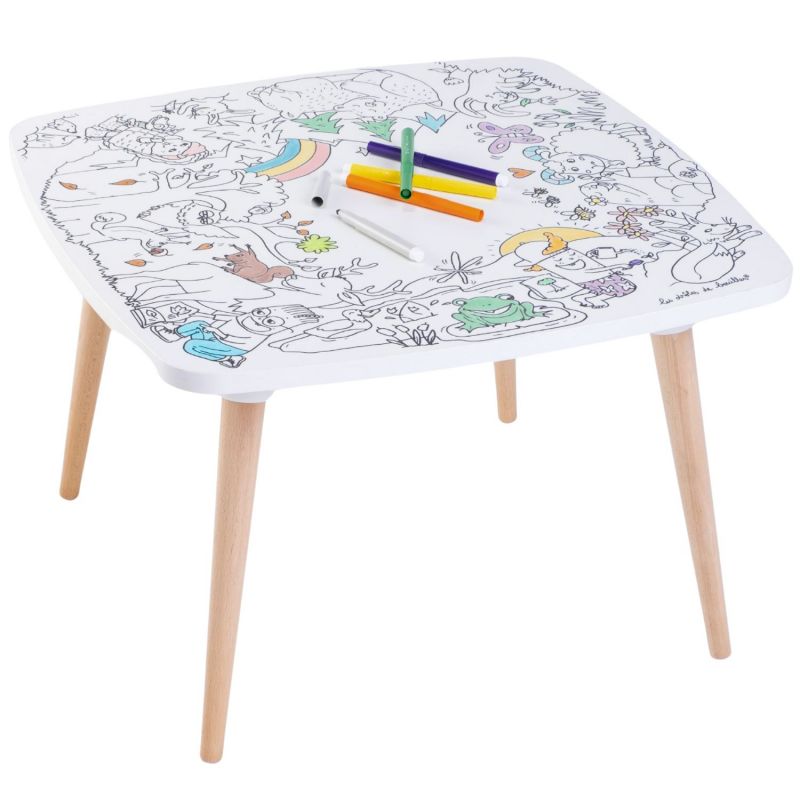 Table à colorier Coloritable modèle La Forêt DBKids Produit 1