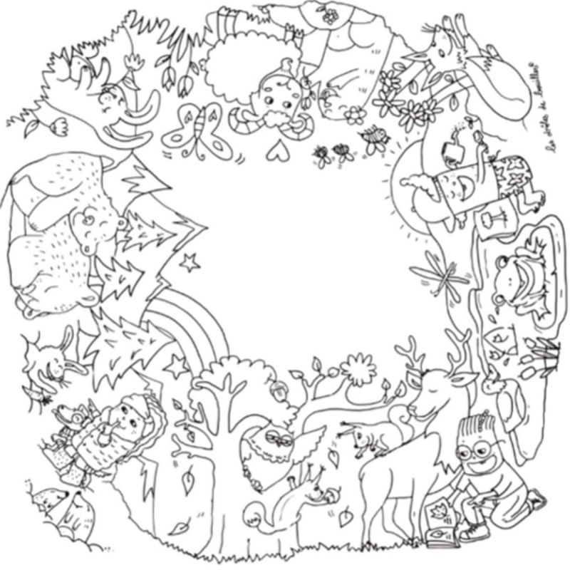 Table à colorier Coloritable modèle La Forêt DBKids Produit 3