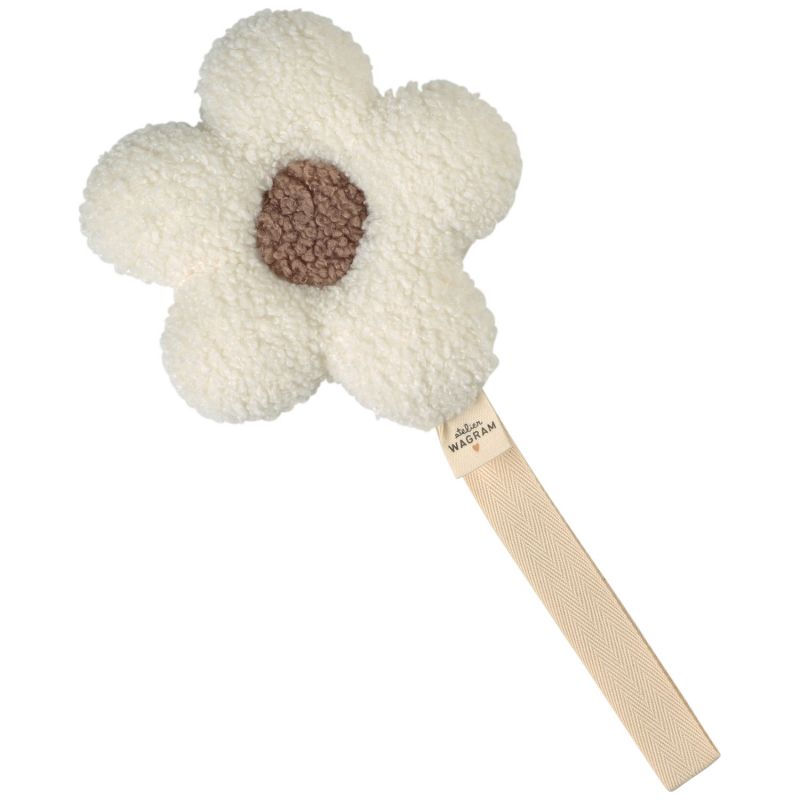 Attache tétine Fleur moumoute Ecru-Beige Atelier Wagram Produit 1