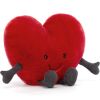 Peluche Amuseable Cœur rouge (19 cm)  par Jellycat