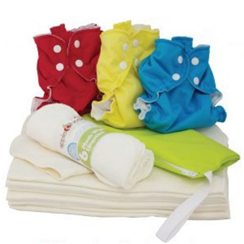 Pack de départ couches lavables TE2 Tout En 2 et accessoires (Taille 2 : 8 à 16 kg) AppleCheeks
