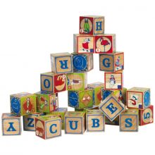 Jeu de cubes colorés chiffres et lettres  par Moulin Roty
