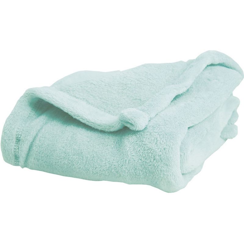 Couverture microfibre Microlon vert d'eau (100 x 150 cm) Domiva