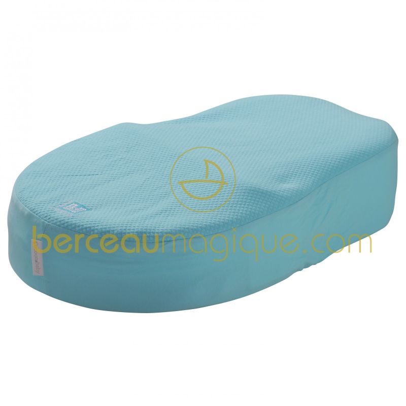 Drap housse fleur de coton turquoise pour COCOONaBABY Red Castle