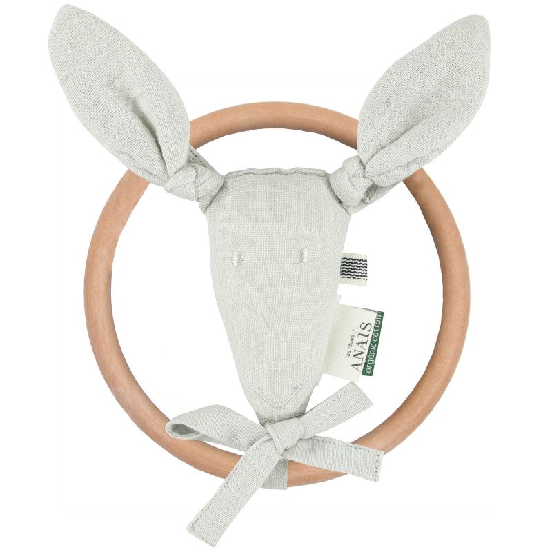 Hochet anneau kangourou Bliss Grey Trixie