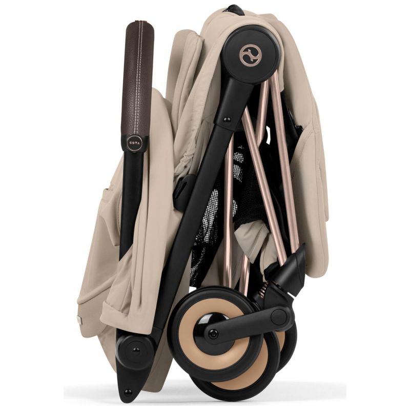 COŸA Style 2026 Poussette ultra-compacte et Châssis Rose Gold Cozy Beige Cybex Produit 8