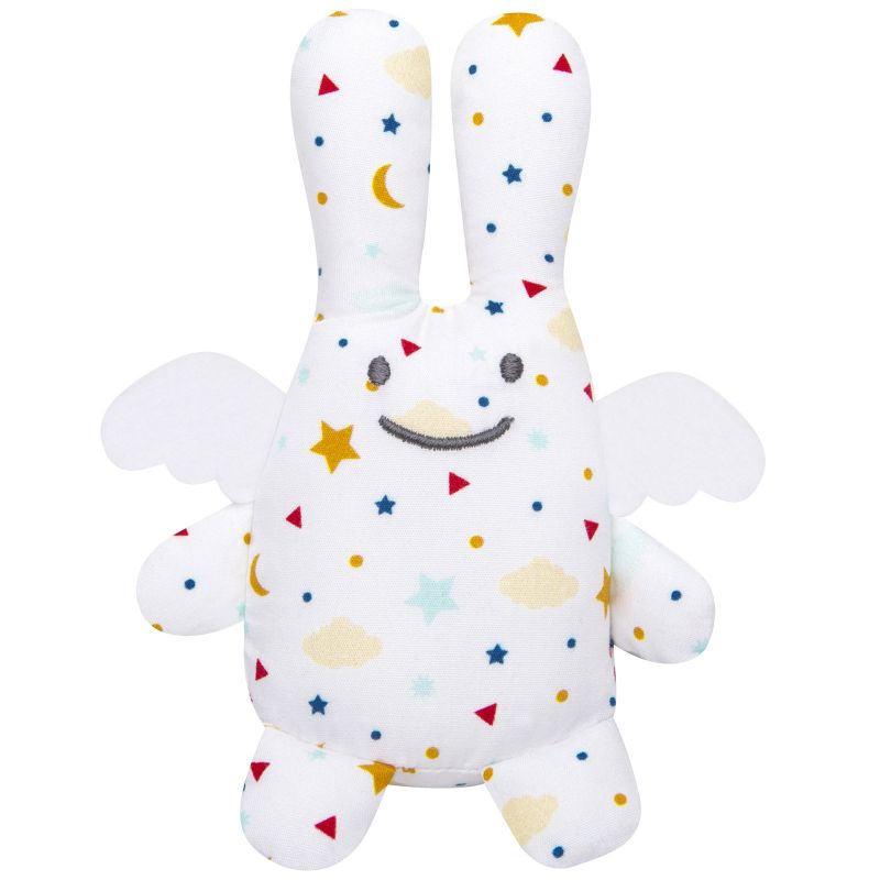 Petit doudou hochet Ange Lapin étoiles (12 cm) Trousselier