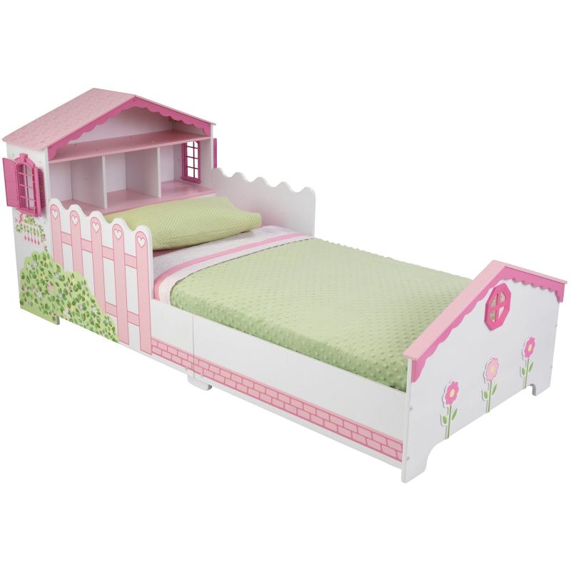 Lit enfant en bois Dollhouse rose (70 x 140 cm) KidKraft