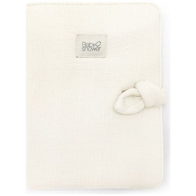 Protège carnet de santé Knot Liberty Ivory Powder Babyshower