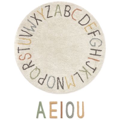 Tapis de jeu lavable ABC couleur et lettres Lorena Canals