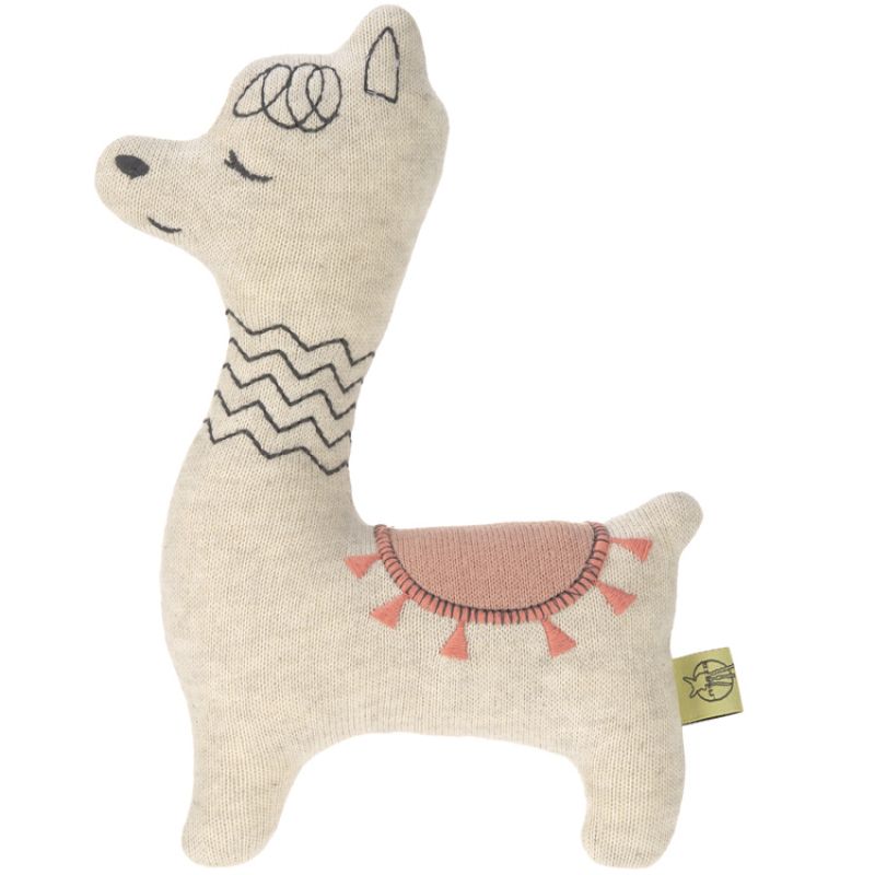 Peluche tricoté Glama Lama rose (22,5 cm) Lässig