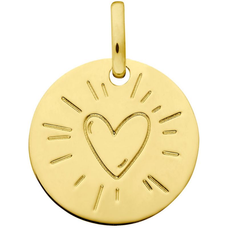 Médaille Coeur personnalisable (or jaune 18 carats) Maison Augis