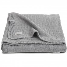 Couverture bébé en coton Natural knit gris clair (100 x 150 cm)  par Jollein