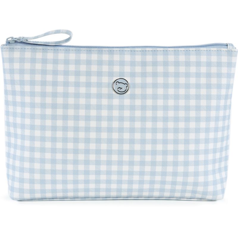 Trousse de toilette Together Vichy bleu et blanc Pasito a pasito
