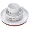 Coffret repas en porcelaine rose Garden Explorer (3 pièces) - Reconditionné  par Lässig 