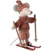 Grande soeur Souris en hiver sur ses skis Rose - Maileg