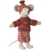 Grande soeur Souris en hiver sur ses skis Rose  par Maileg