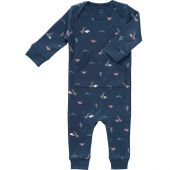 Combinaison pyjama en coton bio Rabbit mood indigo (naissance : 50 cm)