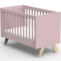 Lit bébé Madavin avec pieds en bouleau coloris au choix (60 x 120 cm) - Mathy by bols