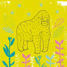 Tableau Go Wild by Lizzie Mackay Mister gorilla (40 x 40 cm)  par Lilipinso