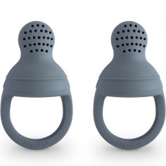 Lot de 2 sucettes grignoteuses en silicone Tradewinds - Mushie