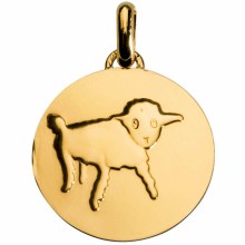 Médaille du Petit Prince Dessine-moi un mouton 14 mm (or jaune 750°)  par Monnaie de Paris