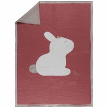Couverture bébé en tricot Pili le lapin Lina & Joy (75 X 100 cm)  par Noukie's