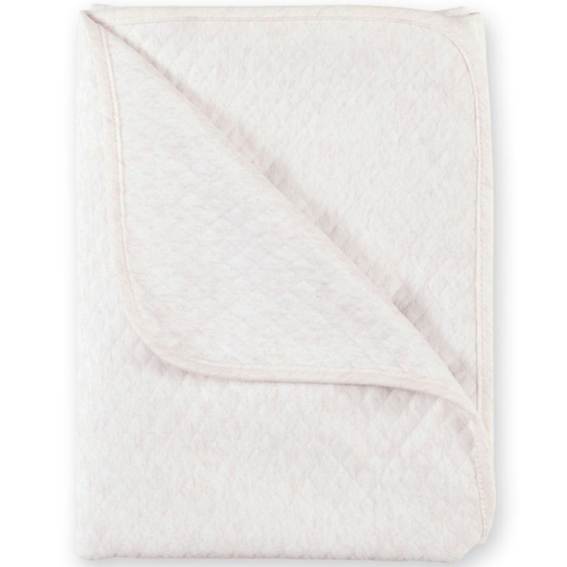 Couverture en coton Kilty beige clair chiné (75 x 100 cm) Bemini