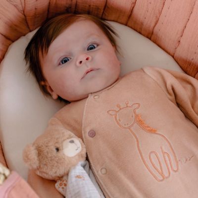 Lot de 2 pyjamas Velours Girafe & fleurs (naissance)