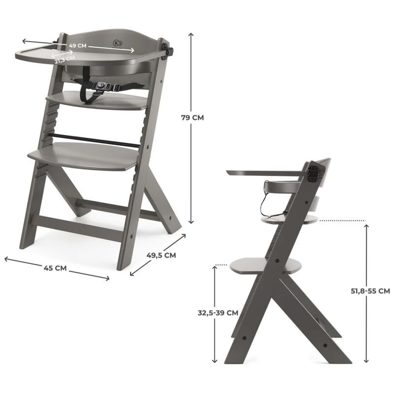 Chaise haute évolutive Enock Brown Kinderkraft Produit 7