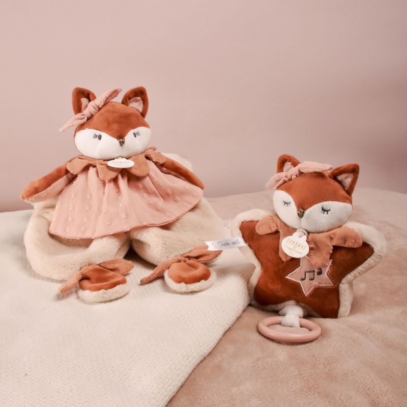 Boîte à musique Mina marron (16 cm) Doudou et Compagnie Ambiance 8