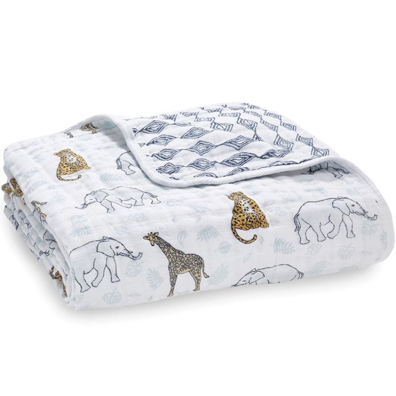 Couverture de rêve en coton Jungle (120 x 120 cm) aden + anais