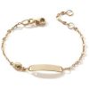 Gourmette rectangle Coccinelle (or jaune 375°) Baby bijoux Produit 1