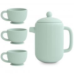 Ensemble de jeu Thé en silicone Cambridge Blue (4 pièces) - Mushie