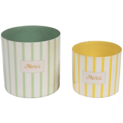 Set de 2 caches pot Baya Merci (11 cm)