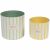 Variation Vert, jaune du produit Set de 2 caches pot Baya Merci (11 cm) de la marque Amadeus Les Petits