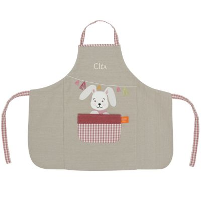 Tablier Les Copains d'abord Lapin personnalisable (2-6 ans)