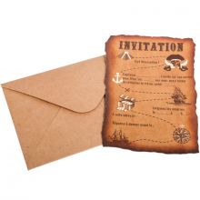 Lot de 8 cartes d'invitation Pirate  par Arty Fêtes Factory