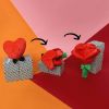 Peluche Les Flipetz Cœur et Fleur Rouge Coquelicot Les Déglingos Ambiance 2