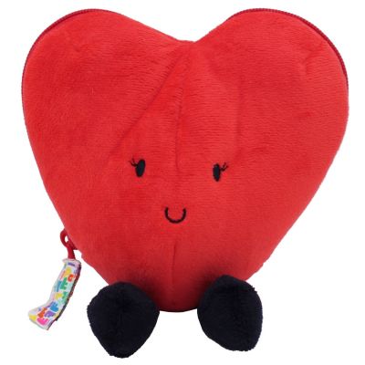 Peluche Les Flipetz Cœur et Fleur Rouge Coquelicot Les Déglingos