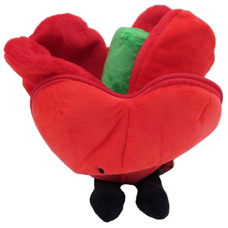 Peluche Les Flipetz Cœur et Fleur Rouge Coquelicot Les Déglingos Produit 3