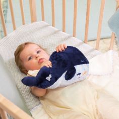 Peluche bouillotte bien-être baleine Petit calme (17 cm)